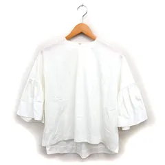 ドレステリア DRESSTERIOR ドロップショルダー ブラウス ワイド 透け感 ボートネック ギャザー バックロング 七分袖 オフホワイト /NT34のサムネイル