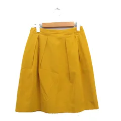ボールジー BALLSEY トゥモローランド 台形スカート ミニ タック シンプル 36 イエロー 黄 /KT17のサムネイル