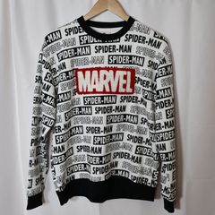 (^w^)b USJ Limited Edition MARVEL Spider-Man All-Over Print Sweatshirt, Size M, Red, Logo, Chenille Embroidery, Universal Studios Japan, Character Goods, Streetwear, Vintage, Rare, UNIJ OM13003WT