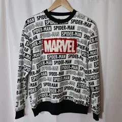(^w^)b USJ 限定 MARVEL マーベル スパイダーマン 総柄 スウェット トレーナー Mサイズ 赤 ロゴ サガラ 刺繍 ユニバーサルスタジオジャパン キャラクター グッズ ストリート 古着 希少 レア ユニバ OM13003WTのサムネイル