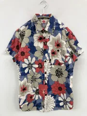 FRANKLIN MARSHALL フランクリンマーシャル シャツ/ブラウス M ブルー コットン 花柄・ボタニカル柄 ミドル丈 半袖 レギュラーカラー メンズのサムネイル