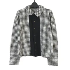 tricot COMME des GARCONS トリココムデギャルソン 2000AW ジャージーコンビネーションハウンドトゥースラウンドカラーシャツ AD2000 TT-040470のサムネイル