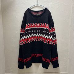 90s⭐︎Woolrich ウールリッチ ニット 鹿柄 バーズアイ ウール M 