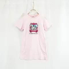 x-girl stages エックスガールステージス 半袖ワンピース 130cm ピンク ベアプリント 綿100% キッズのサムネイル