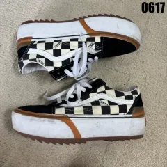 VANS オールドスクール チェッカーボード プラットフォーム スニーカー 240のサムネイル