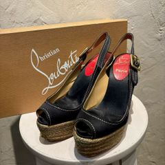 綺麗 クリスチャンルブタン ウェッジサンダル 36 - メルカリ
