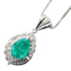ペアーシェイプ ペンダント ネックレス Pt900 プラチナ Pt850 プラチナ レディース【1-0253131】のサムネイル