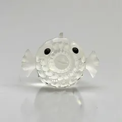 SWAROVSKI(スワロフスキー) 小物美品  フグ(S) 012724 クリア×黒 置物/フグのサムネイル