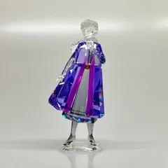 SWAROVSKI(スワロフスキー) 小物美品  - パープル×グレー×クリア 置物/アナと雪の女王2/アナ/フィギュリン/Disneyコラボのサムネイル
