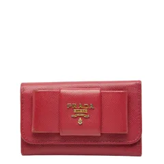 プラダ 6連 リボン キーケース 1M0222 ブラック サフィアーノレザー レディース PRADA【1-0255377】