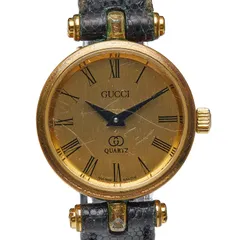 グッチ シェリーライン 腕時計 ゴールド ブラック マルチカラー ステンレススチール レザー レディース GUCCI【1-0256272】