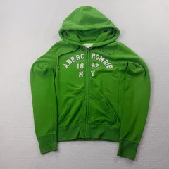 Abercrombie NEW YORK WHO フードジップアップ ヴィンテージ グリーン