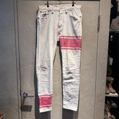MASTERMIND マスターマインド EMBROIDERED DENIM デニムパンツ MW18P02-PA001-000 ホワイト系 size:32【代官山A11】