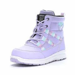 【処分価格】【moonstar】NM WPJ020 PURPLE パープル ムーンスター ニーモ Ni-mo 子供靴 ジュニア  防水 抗菌防臭 ファスナー付 ＃足元キラかわメイク スノーブーツのサムネイル