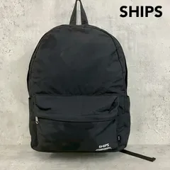 SHIPS シップス WEB限定 60/40クロス バックパック ブラック ロゴ刺繍 リュック デイパック ロクヨンクロス 耐久性 撥水性 メンズ レディース ユニセックス 通勤 通学 アウトドア カジュアル シンプル 軽量 大容量 人気 ★ ■■のサムネイル