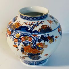 有田焼 秀峰 花瓶 沈香壺 壺 伊万里 染付 蓋 - メルカリ