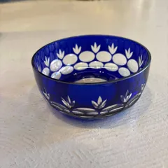 【東あずま店　併売品】　江戸切子　glass　ガラス　硝子　鉢　ボウル　瀬戸物　皿　お皿　食器　雑貨　和食器のサムネイル