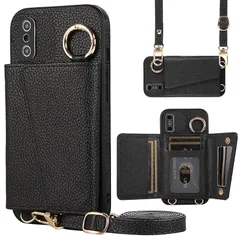 【新品】 TENSIK iPhone Xs Max 用の ケース 手帳型 肩掛け アイフォンXs Max 用の ショルダー スマホケース iPhoneXsMax 用の カバー PUレザー 首掛け 斜めかけ マグネット式 ICカード収納 鏡付き 写真入りポケ 0