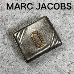 MARC JACOBS マークジェイコブス THE GLAM SHOT コンパクトウォレット チェーンゴールドロゴ メタリックのサムネイル