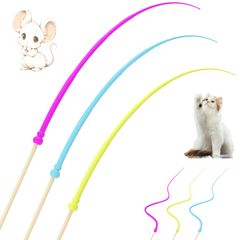 GeeRic 3개 세트 고양이 쟈라시 고양이 장난감 실리콘제 쥐의 꼬리 매달려 고양이 장난감 스트레스 경감 실내 게임 용구 초경량 고양이 용품 고양이와 놀다