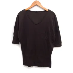 アイシービー iCB ラウンドVネック カットソー Tシャツ 5分袖 無地 綿混 S ブラウン 茶 /FT24のサムネイル