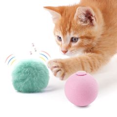 DLDER 고양이 공을 구르는 장난감 고양이 공, 동물의 목소리를위한 자연적인 솜털 애완 동물 공, 고양이 운동 부족을 완화, 스트레스를 완화하기위한 고양이 닙 공.