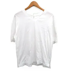 23区 オンワード樫山 Vネック カットソー Tシャツ 5分袖 袖ボタン 無地 コットン 綿 38 ホワイト 白 /FT47のサムネイル