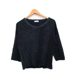 マックス&コー MAX&CO. カットソー Tシャツ 七分袖 ラメ M ネイビー 紺 /KT15のサムネイル