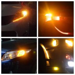 스바루 REX R4.11~ 리어 A201F 폭광 T20 싱글/T20 핀치 부차 겸용 앰버 LED 윙커 냉각팬 탑재 하이프라 방지 저항 내장 2개 세트 차검 대응
