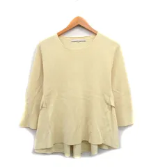 自由区 オンワード樫山 カットソー Tシャツ 七分袖 コットン シンプル 40 イエロー 黄 /KT11のサムネイル