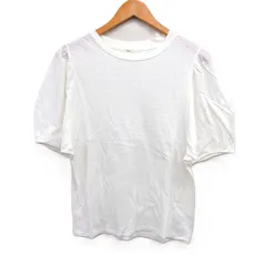 イエナ IENA ボリュームスリーブ Tシャツ カットソー 丸首 5分袖 無地 綿麻 オフホワイト 白 /FT7のサムネイル