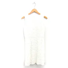 ドレステリア DRESSTERIOR ワンピース レース ロング フレア プルオーバー ボートネック ノースリーブ 38 アイボリー /TTのサムネイル