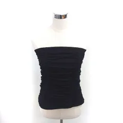 ビーシービージーマックスアズリア BCBGMAXAZRIA チューブトップ ベアトップ ドレープ 黒 ブラック /TTのサムネイル