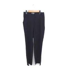 マックス&コー MAX&CO. Trends ストレート パンツ ロング ジップフライ ウール混 42 黒 ブラック /TTのサムネイル