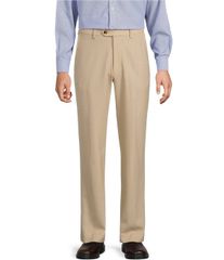 라운드 트릴리 앤 요크 맨즈 하의 캐주얼 팬츠 울 Roundtree Yorke Gold Label Classic Fit Wool Dress Pants Taupe 토