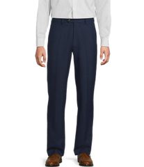 라운드 트릴리 앤 요크 맨즈 하의 캐주얼 팬츠 울 Roundtree Yorke Gold Label Classic Fit Wool Dress Pants Navy 네이