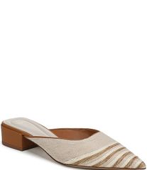 프랑코 살트 레이디스 슈즈 힐 Sarto by Franco Sarto Bennet Raffia Pointed Toe Block Heel Mules Natural
