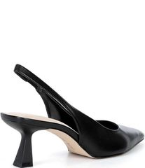 잠비니 레이디스 슈즈 힐 가죽 Gianni Bini Wandah Leather Slingback Pumps Black 블랙