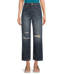 아리아트 레이디스 하의 데님 팬츠 청바지 Ariat Ultra High Rise Tomboy Distressed Straight Jeans Bora Bora