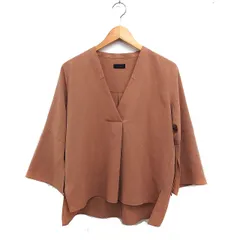 アパートバイローリーズ apart by lowrys スリットフレアカフス ブラウス Vネック 無地 シフォン F キャメル 茶 /FT32のサムネイル