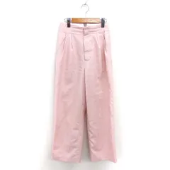 ダズリン dazzlin ワイド パンツ ハイウエスト ストライプ ジップフライ S ピンク /TTのサムネイル