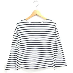 N.Natural Beauty Basic N.ナチュラルビューティーベーシック カットソー Tシャツ ボーダー ボートネック 長袖 M ホワイト ブラック 白 黒 /TTのサムネイル