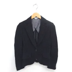 ナラカミーチェ NARA CAMICIE テーラード ジャケット アウター ラメ 肩パッド 背抜き 厚手 0 黒 ブラック /TTのサムネイル