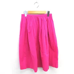 ティアラ Tiara フレア スカート ひざ下丈 薄手 無地 シンプル 3 ショッキングピンク /TTのサムネイル
