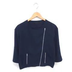アパートバイローリーズ apart by lowrys ブルゾン ジャケット ジップアップ 薄手 七分袖 M ネイビー 紺 /TTのサムネイル