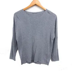 セオリーリュクス theory luxe コットン ニット 7分袖 Tシャツ カットソー 丸首 無地 38 グレー 灰 /FT20のサムネイル