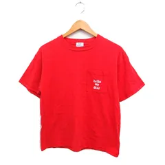 コーエン coen ロゴプリント Tシャツ カットソー 半袖 丸首 コットン 綿 M レッド 赤 /FT49
