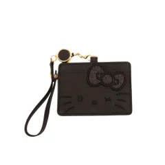 ☆ ハローキティ/ブラック ☆ キャラクター リール付パスケース パスケース リール付き サンリオ Sanrio MK1A-10 定期入れ リール付きパスケース リールパスケース 定期券ケース 定期券入れ キャラクター 大人 かわいい 可愛い 高校生のサムネイル