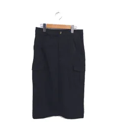 エディーバウアー EDDIE BAUER タイト スカート ロング フロントジップ 薄手 P2 黒 ブラック /TTのサムネイル