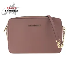 美品 Michael Kors マイケルコース ピンクブラウン ゴールド金具 PVC 斜め掛け ショルダーバッグ レディース 502761【中古】